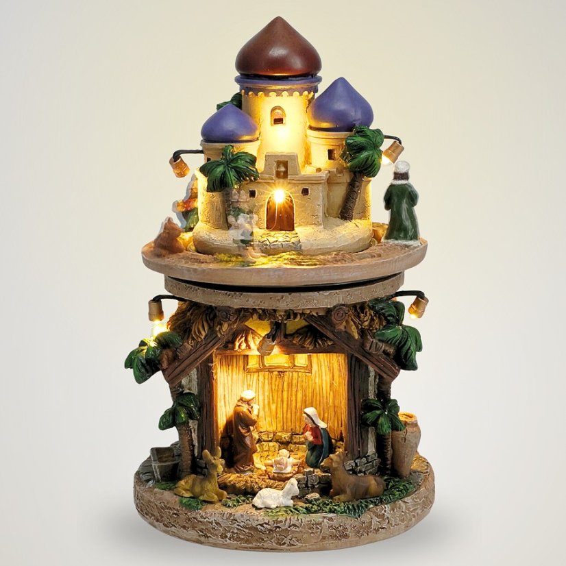 Betlém Vánoční dekorace 23 cm LED