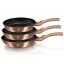 Pánev s mramorovým povrchem sada 3 ks Rosegold Metallic Line