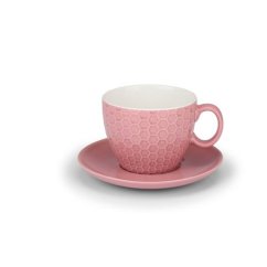 Cești și farfurioare pentru cappuccino ALPINA set de 8 roz Cești și farfurioare pentru cappuccino ALPINA set de 8 roz