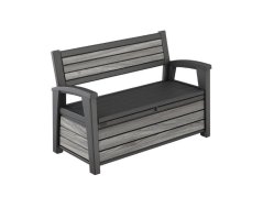 Bancă de grădină Keter Deco Garden Bench, culoare Storm grey
