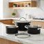 Batería de cocina de acero inoxidable 5 piezas Ronda negro