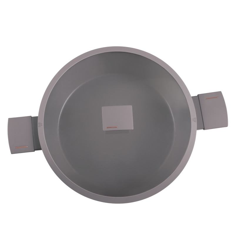 Kastrol s titanovým povrchem a poklicí 28 cm Taupe Collection