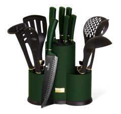 Set de cuțite și ustensile de bucătărie într-un suport 12 buc Colecția Emerald Set de cuțite și ustensile de bucătărie într-un suport 12 buc Colecția Emerald