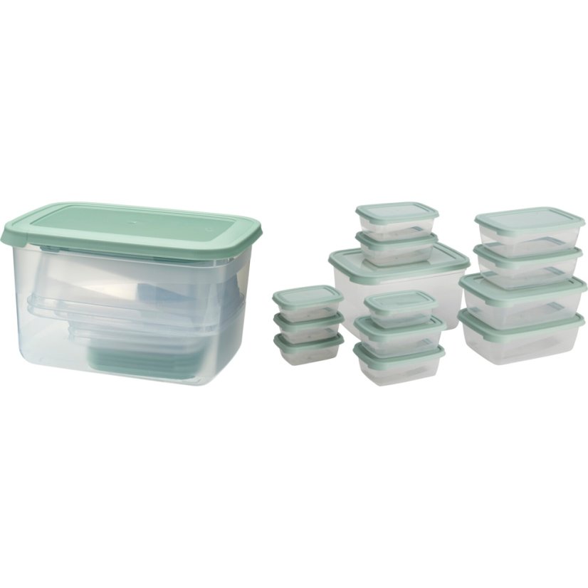 Súprava dóz na potraviny 13 ks zelená