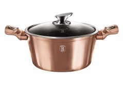 Kastrol s mramorovým povrchem a poklicí 28 cm Rosegold Metallic Line
