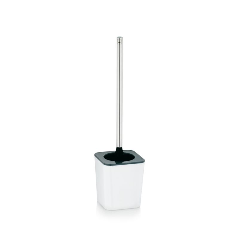 WC štětka NURIA plast/nerez bílá