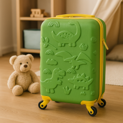 Dětský cestovní kufr 28 litrů DINO zelená