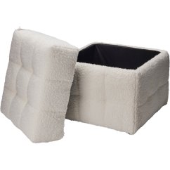 Taburet 38 × 38 × 37 cm béžová