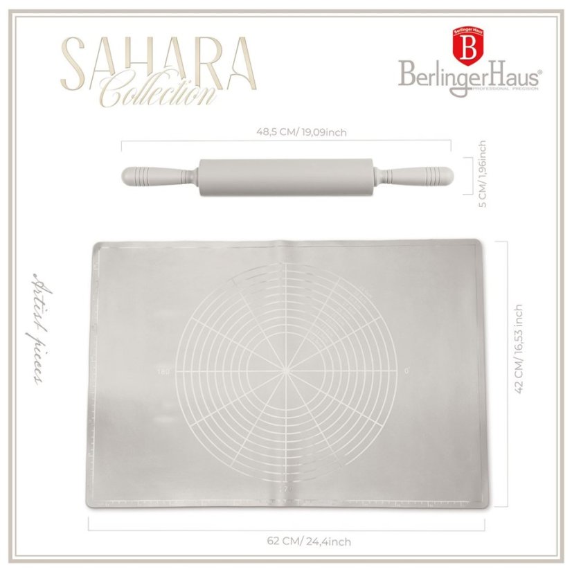 Silikonového váleček na těsto a pečící podložka Sahara Collection