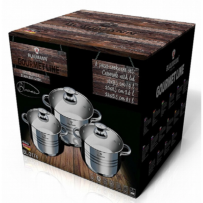 Sada nádobí nerez 6 ks Gourmet line