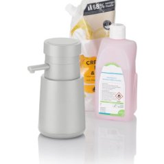 Dávkovač mýdla a desinfekce AURIE 450 ml střbrná Dávkovač mýdla a desinfekce AURIE 450 ml střbrná