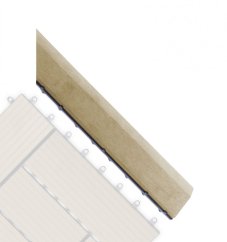 Bandă de tranziție G21 Cumaru pentru plăci WPC, colț 38,5 x 7,5 cm (dreapta)