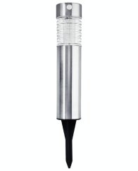 Solárne LED svietidlo záhradné s pohybovým senzorom 39 cm nerez