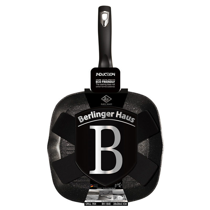 Pánev grilovací s mramorovým povrchem 28 cm Black Silver Collection