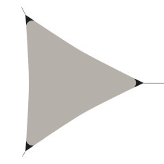 Folie de umbrire triunghi 3,6 x 3,6 x 3,6 m gri-maro