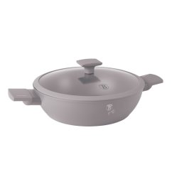 Tigaie cu suprafata din titan si capac 28 cm Colectia Taupe Tigaie cu suprafata din titan si capac 28 cm Colectia Taupe