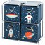 Armario con 4 cajas universo infantil