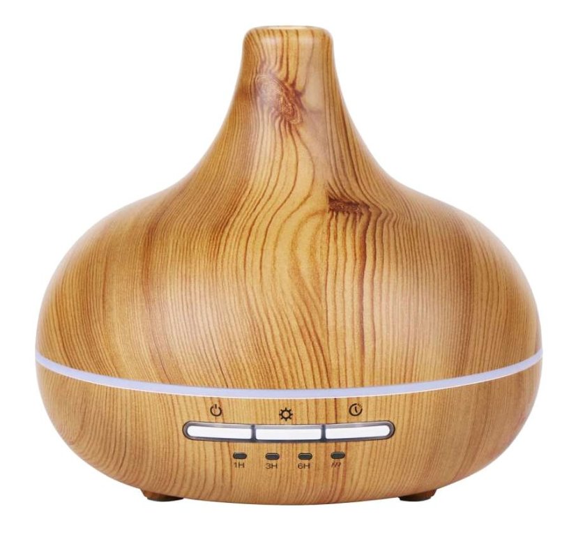 Difusor de aromas eléctrico de madera con iluminación LED