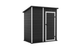 Casă de grădină Keter Essential 6 x 4 gri închis / alb, cu podea