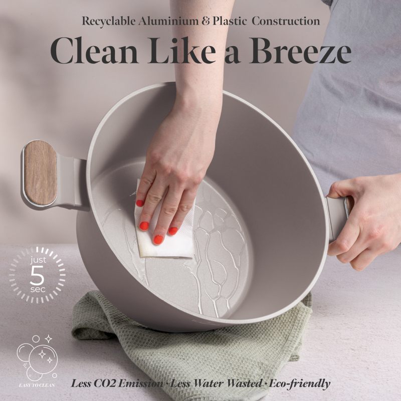 Sada nádobí s titanovým povrchem 15 ks Taupe Nordic Collection