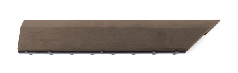 Bandă de tranziție G21 Teak indian pentru plăci WPC, colț 38,5 x 7,5 cm (stânga)