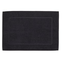 Alfombrilla de baño LAVINIA 100% algodón orgánico negro 50x70 cm