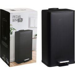 Kovový odpadkový kôš DELTA, čierny 30 l