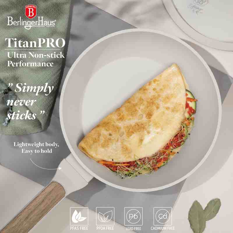 Pánev s poklicí s titanovým povrchem 24 cm Sahara Nordic Collection