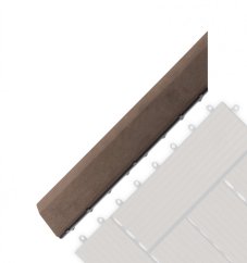 Bandă de tranziție G21 Teak indian pentru plăci WPC, colț 38,5 x 7,5 cm (stânga)