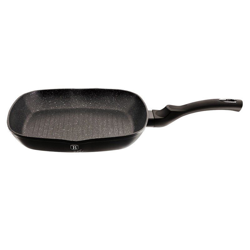 Pánev grilovací s mramorovým povrchem 28 cm Black Silver Collection