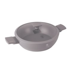 Tigaie cu suprafata din titan si capac 28 cm Colectia Taupe Tigaie cu suprafata din titan si capac 28 cm Colectia Taupe