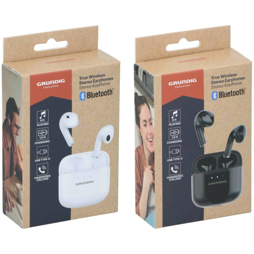 Bezdrátová bluetooth sluchátka GRUNDIG bílá