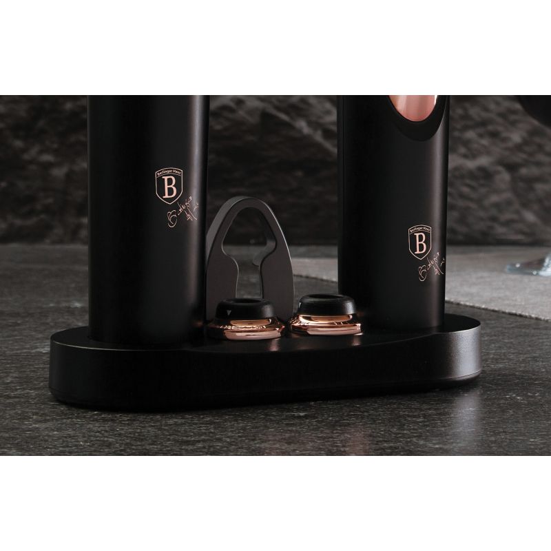 Sacacorchos eléctrico + bomba de vacío para vino Colección Black Rose