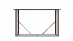 Magazin lemn G21 WOH 335 - 242 x 89 cm, maro
