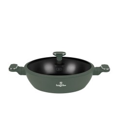 Kastrol s titanovým povrchem a poklicí 30 cm Matte Green Collection