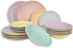Jedálenská sada tanierov 18 ks Tavola Pastel