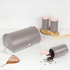 Chlebník a sada dóz na potraviny 4 ks Taupe Collection