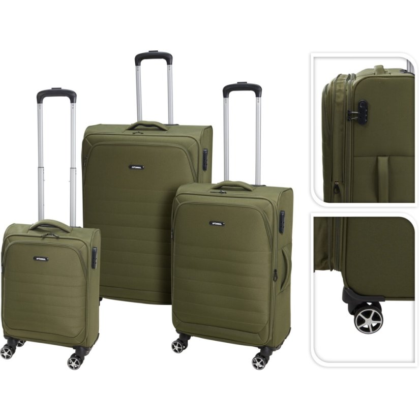 Sada cestovných kufríkov 3 ks zelená