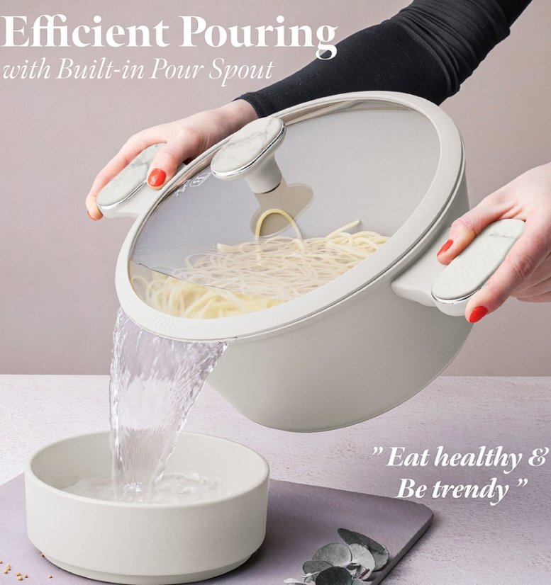 Sada nádobí s titanovým povrchem 15 ks Sahara Marble Collection