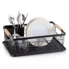 Odkapávač na nádobí Rica kovový černý 35,0x28,0x13,0cm Odkapávač na nádobí Rica kovový černý 35,0x28,0x13,0cm