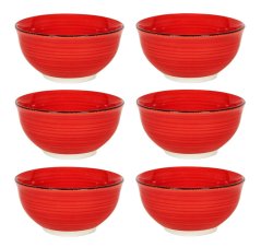 Miska na polévku sada 6 ks 12 cm červená RUBY RED Miska na polévku sada 6 ks 12 cm červená RUBY RED