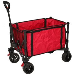 Cărucior de plajă pliabil 120 l roșu