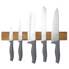 Set cuțite cu suport magnetic din lemn de salcâm 6 buc Colecția Aspen Set cuțite cu suport magnetic din lemn de salcâm 6 buc Colecția Aspen