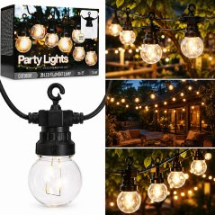 LED svetelný reťaz PARTY na vonkajšie použitie, 20 svetiel