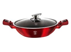 Panvica Wok s pokrievkou 30 cm Burgundy Metallic Line
