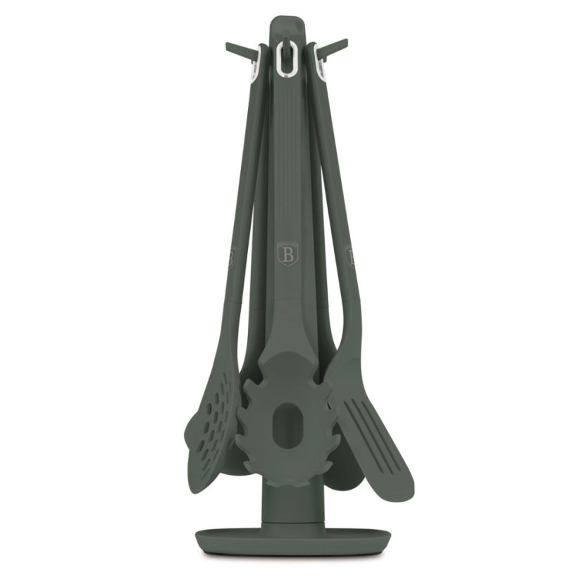 Kuchyňské náčiní ve stojanu sada 6 ks Matte Green Collection