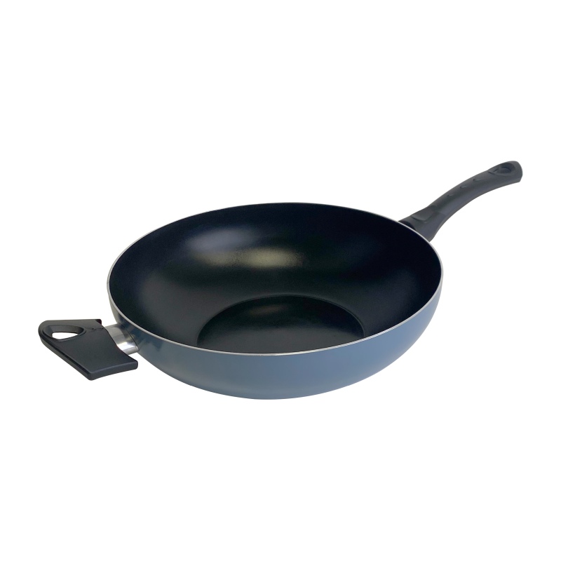 Pánev WOK s nepřilnavým povrchem NOIA 30 cm modrá