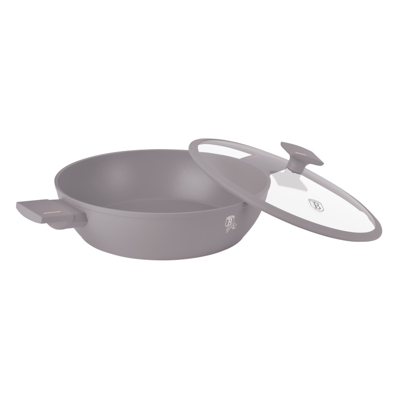 Pánev s titanovým povrchem a poklicí  32 cm Taupe Collection