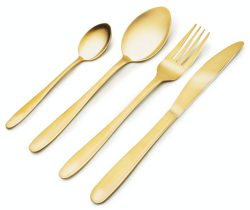 Sada příborů nerez ocel 16 ks zlatá
