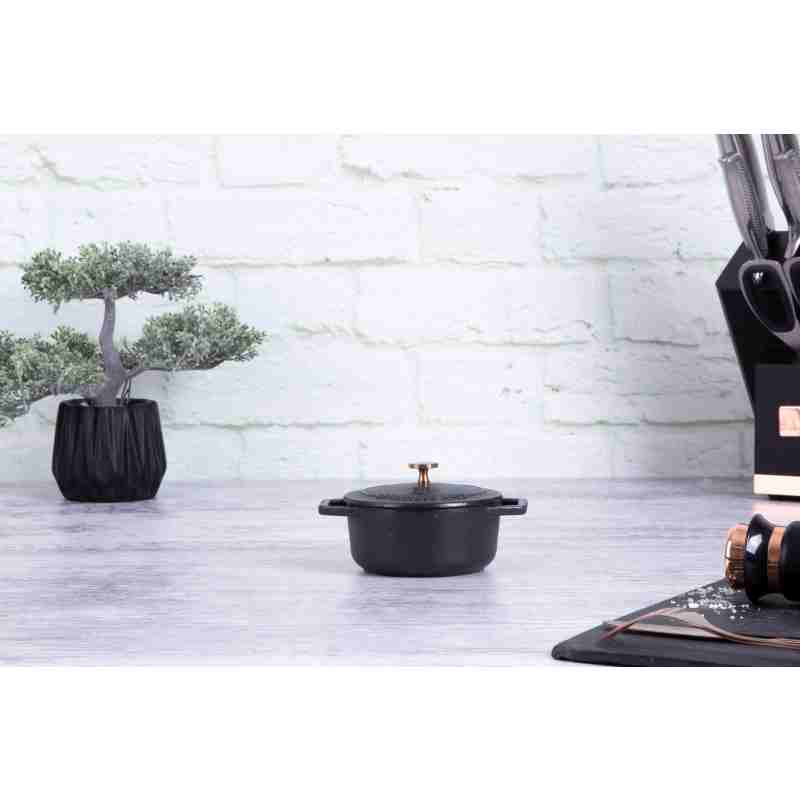 Pekáč litinový s poklicí 10 cm Black Rose Collection